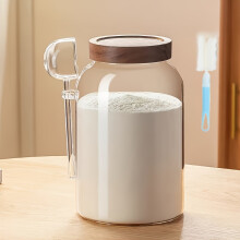 ((3800ml glass jar   spoon   brush)) 3pcs 1 Jar   1 Brush   1 Spoon High Borosilicate Glass Jar 3800Ml Large Capacity High