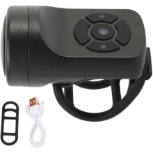 Buzina elétrica recarregável para bicicleta, 120 dB, à prova d'água, com carregamento USB e 4 modos de som.