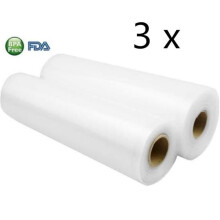 reliéfne rolky vákuovej baličky 20 cm x 5 m, fólia bez BPA, bezpečná pre potraviny, na vákuové balenie