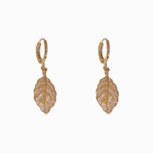 Elegant and fashionable diamond-encrusted leaf earrings for women, luxury, light and luxurious long leaf earrings with diamonds