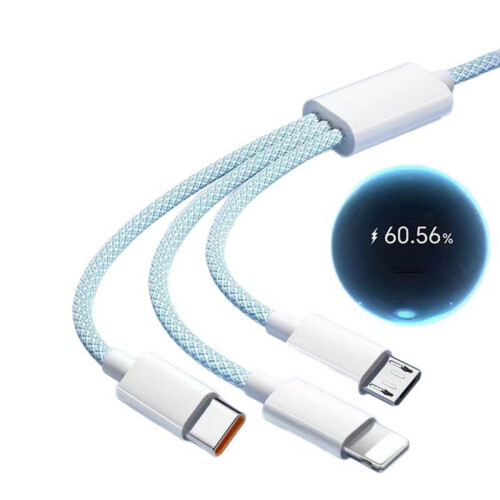 10A super fast charging data cable three-in-one suitable for Apple Huawei Android Typec one-to-three car charging cable