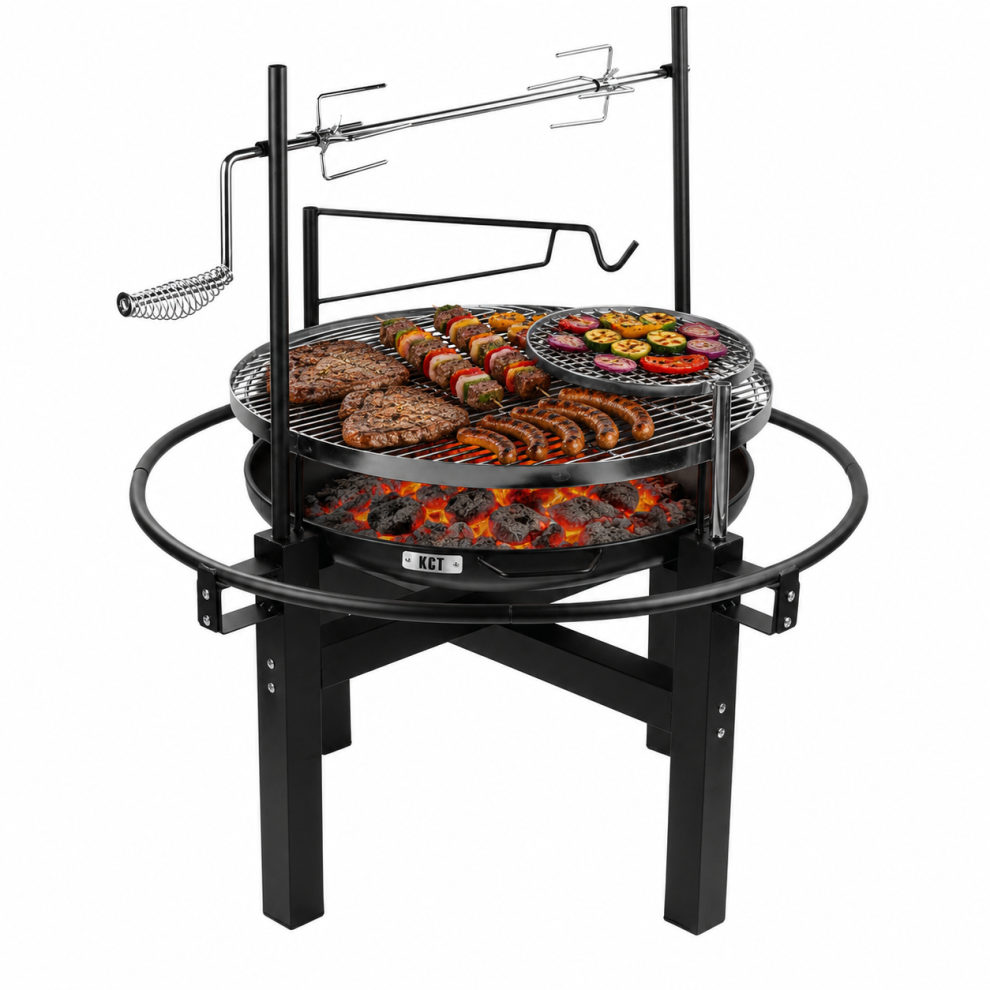 Kct Bbq Grill With Rotisserie Outdoor Patio Fire Bowl
