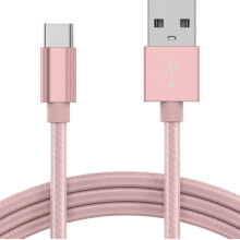 Charger For Samsung Galaxy A34 5G - Nylon Braided Charging Cable USB C to USB A 3.0 Charging Cable For Samsung Galaxy A34 5G (ROSE GOLD)
