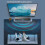 Caixa de som Bluetooth retangular com dois alto-falantes e subwoofer, alimentada por USB. 5