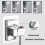 Adjustable 360 Degree Shower Head Holder Replacement, Durable Handheld Shower Bracket, No Drilling 3