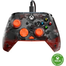 Turtle Beach Rematch Core Orange and Ghost Black Camo Wired Gaming Controller with Audio Controls, Rumble Motors and Impulse Triggers