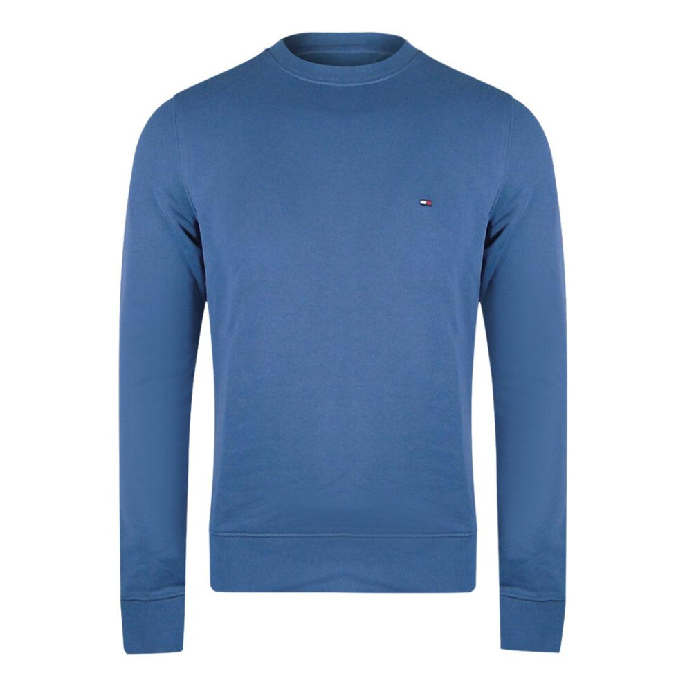 Tommy Hilfiger (Xxl, ) Mens Faded Crew Neck Sweatshirt Blue