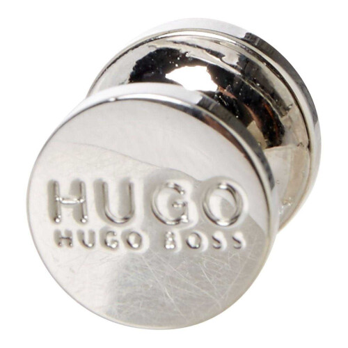 (One Size, Black) Hugo Mens Polished Round Formal Cufflinks 2