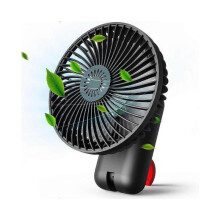 CONOPU Mini USB Fan with LED Light Rechargeable Desk Fan with Hook Aroma Diffuser 180 Rotation 3 Speeds Backup Power Bank Portable Handheld Fan -