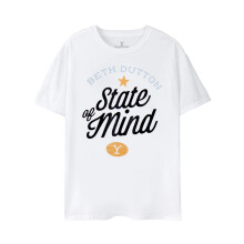 (L, White) Yellowstone Womens/Ladies Beth Dutton State Of Mind T-Shirt