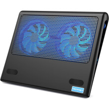 TECKNET Laptop Cooling Pad, 12"-16" Laptop Cooler with 2 Quiet Fans, Ergonomic Comfort Gaming Laptop Cooling Stand, Speed Adjustable Cooling Pad