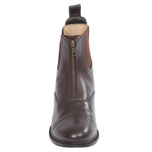 (8 UK, Brown) Dublin Evolution Adults Zip Front Leather Paddock Boots