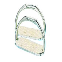 (4.5in, Silver/White) Korsteel Stainless Steel Knife Edge Stirrup Irons