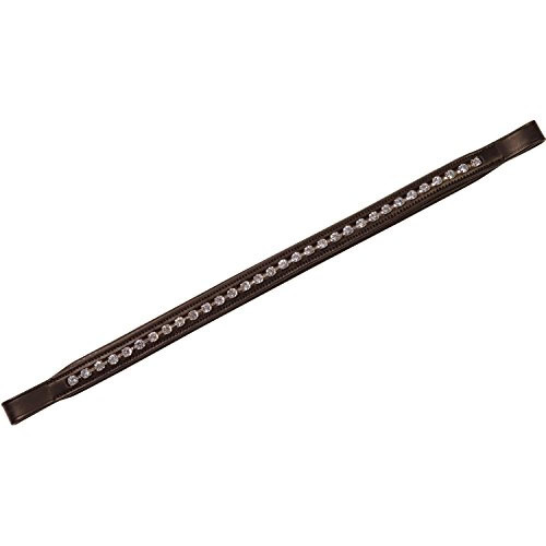 (Cob, Brown) Collegiate Large Diamante Leather Browband
