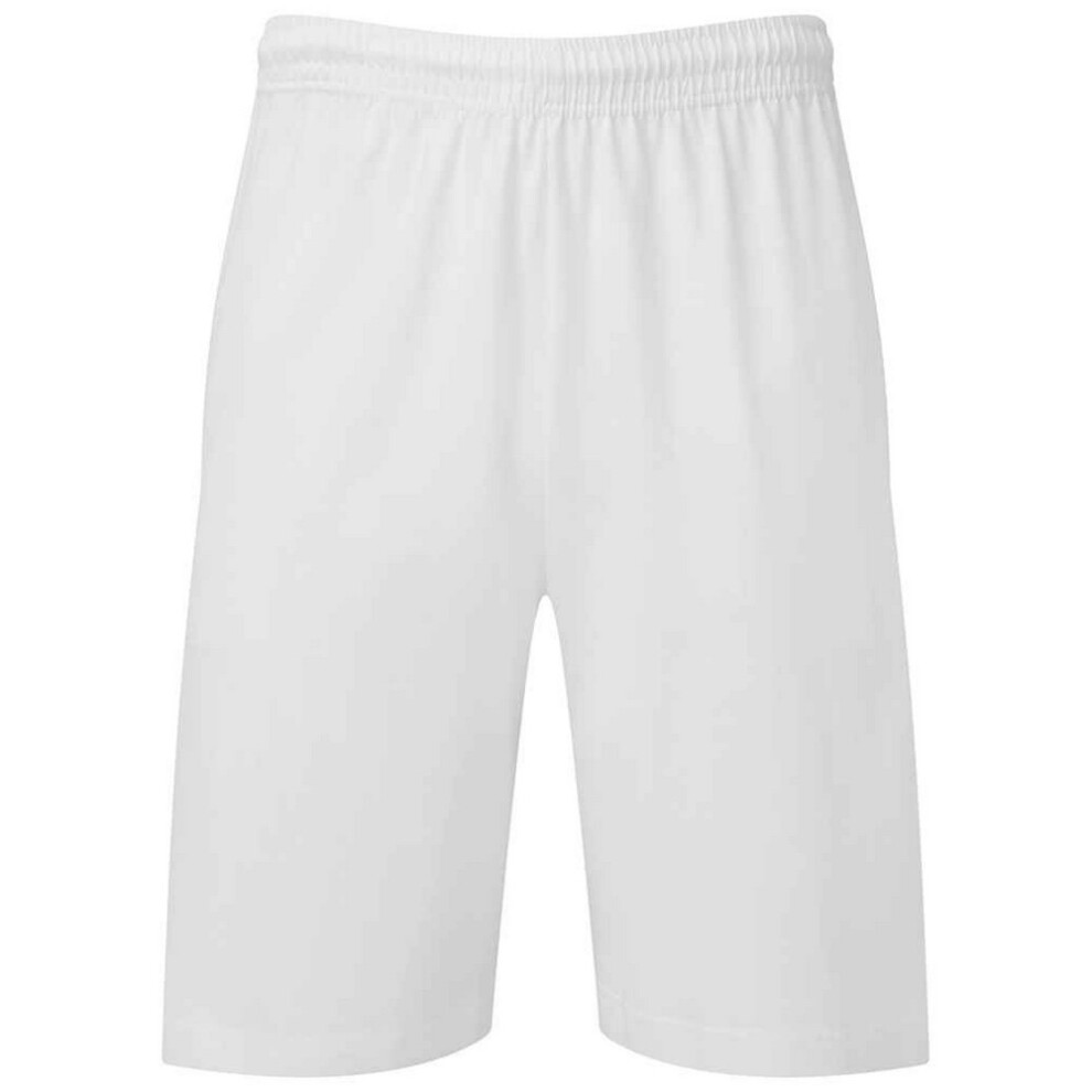 Fruit Of The Loom (L, ) Unisex Adult Iconic 195 Jersey Shorts White