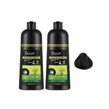 (black, 2pcs) (2pcs, black) Yaguan Herbal Black Dew Shampoo, Black Hair Dye Shampoo 3-In-1 Dye Hair Colorin