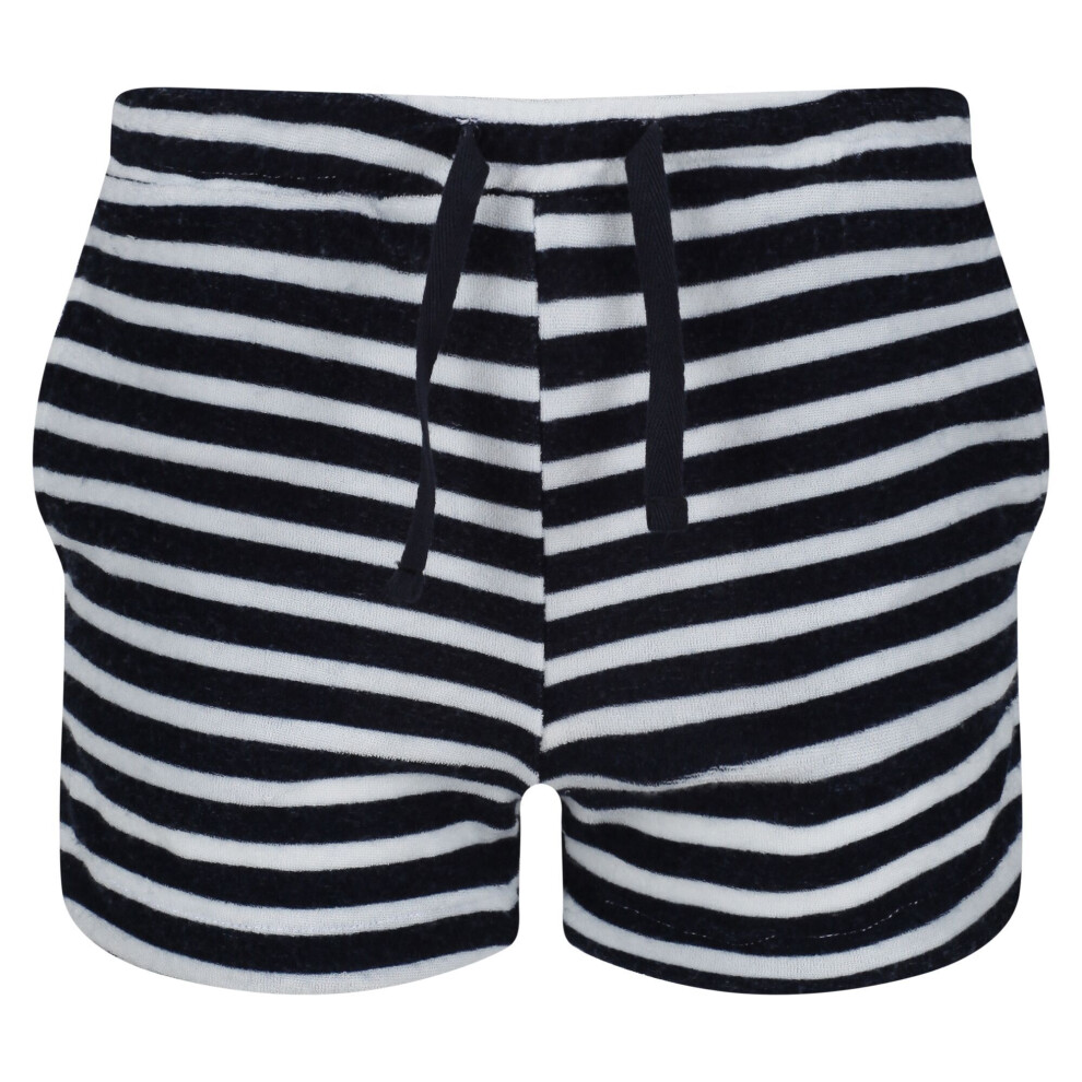Regatta (9-10 Years, Navy/White) Childrens/Kids Dayana Towelling Stripe Casual Shorts