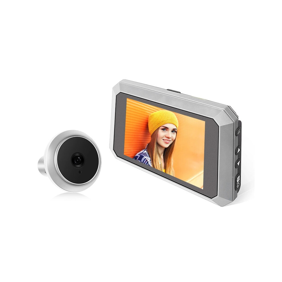 (Grey) 1080P Digital Door Viewer 120 Degree Wide Angle Wifi Peephole Camera With 4.3 Inch Monitor Digital Door Camera Ir Night Vision 4017648544236