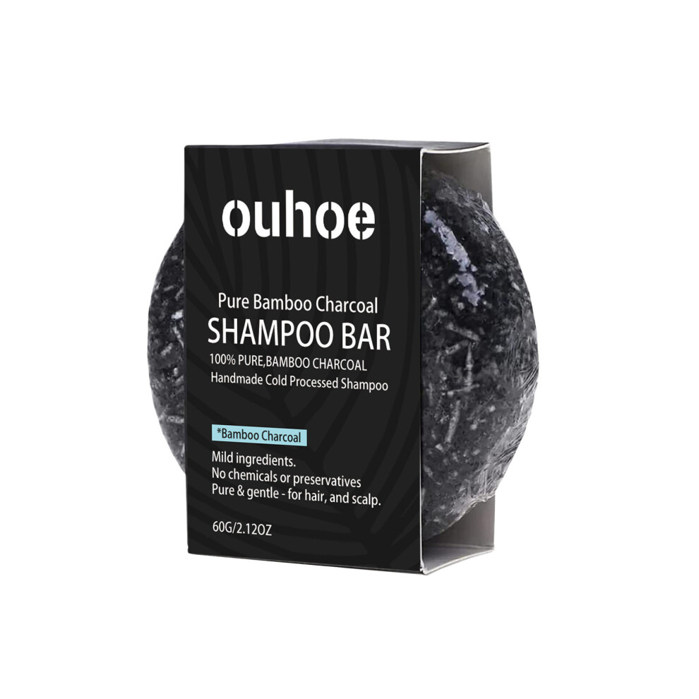 Bamboo Charcoal Shampoo Soap Gentle Cleansing Scalp Nourishing Shampoo Soap