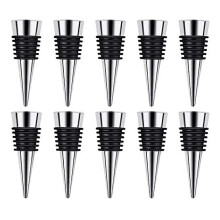 Tapones para vino, 10 tapones reutilizables para botellas, herméticos y a prueba de fugas, compatibles con bares y fiestas.