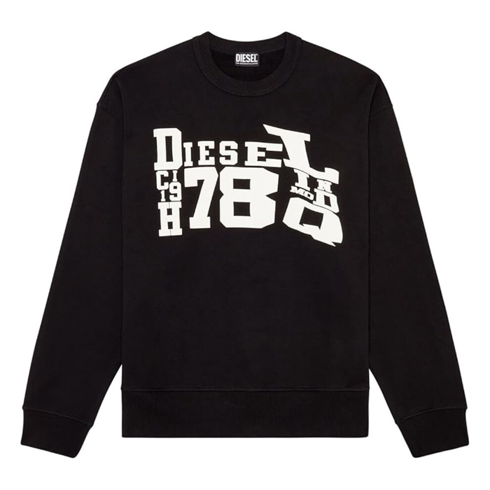 Diesel (L, ) Unisex Adult Distorted Logo Sweatshirt Black