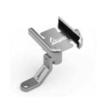 Vespa Lx Lxv Sprint Gts Gtv 50 150 250 300 300i Accessories Motorcycle Home Mobile Phone Holder Gps Holder, Rearview Mirror Holder Silver