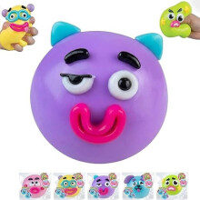 (Purple) Smushers Squish Curiosities Dog Face Swap Soft Moldable Cute Slow Rise Relaxing