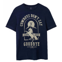 (XL, Navy) Yellowstone Mens Cowboys Don't Say Goodbye T-Shirt