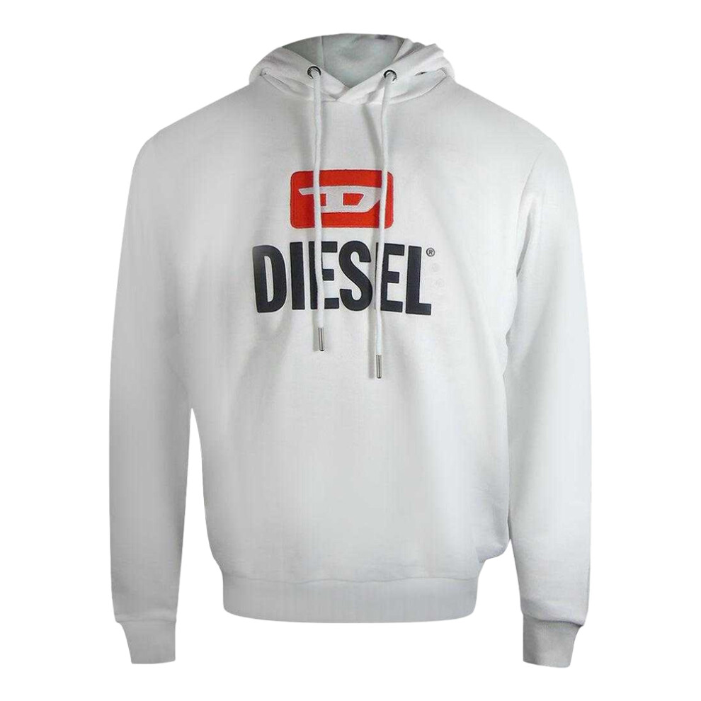 Diesel (M, ) Mens Logo Hoodie White
