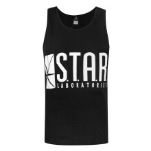 (XL, Black) Flash Official Mens TV STAR Laboratories Vest