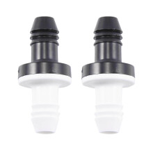 2 válvulas antirretorno unidireccionales en línea de ABS de 3/8 pulgadas (10 mm) compatibles con combustible, gas, líquido y aire.