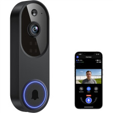 Wireless Doorbell Camera with 1080p HD, Night Vision, Motion Detection, and Smartphone App for Home Security
