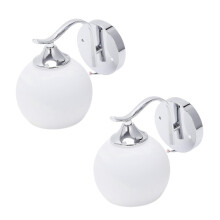 2x Arandelas de Parede Modernas E27 LED para Leitura, Luminárias de Parede Modernas com Acabamento em Vidro