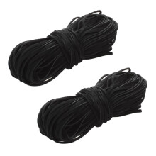 2 kpl 18M mokkanahkainen nauhanauha 2mm musta DIY-koriste
