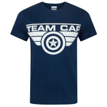 (2XL, Blue) Captain America Mens Civil War Team Cap T-Shirt