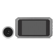 (grey) Digital Magic Eye Electronic Viewfinder Night Vision Safety Door Viewer 3.97in LCD Screen Video Digital Door Viewer 1080P Camera