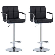 Cadeiras de bar - SEVENCOMFORT - Modelo 6GE - Altura Ajustável - Couro Sintético - Conjunto de 2