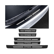 (5pcs) Car Interior Car Front Rear Door Threshold Sill Stickers for Suzuki VITARA Logo 2023 Trunk Bumper Protect Plate Anti Scratch Trim Accessories