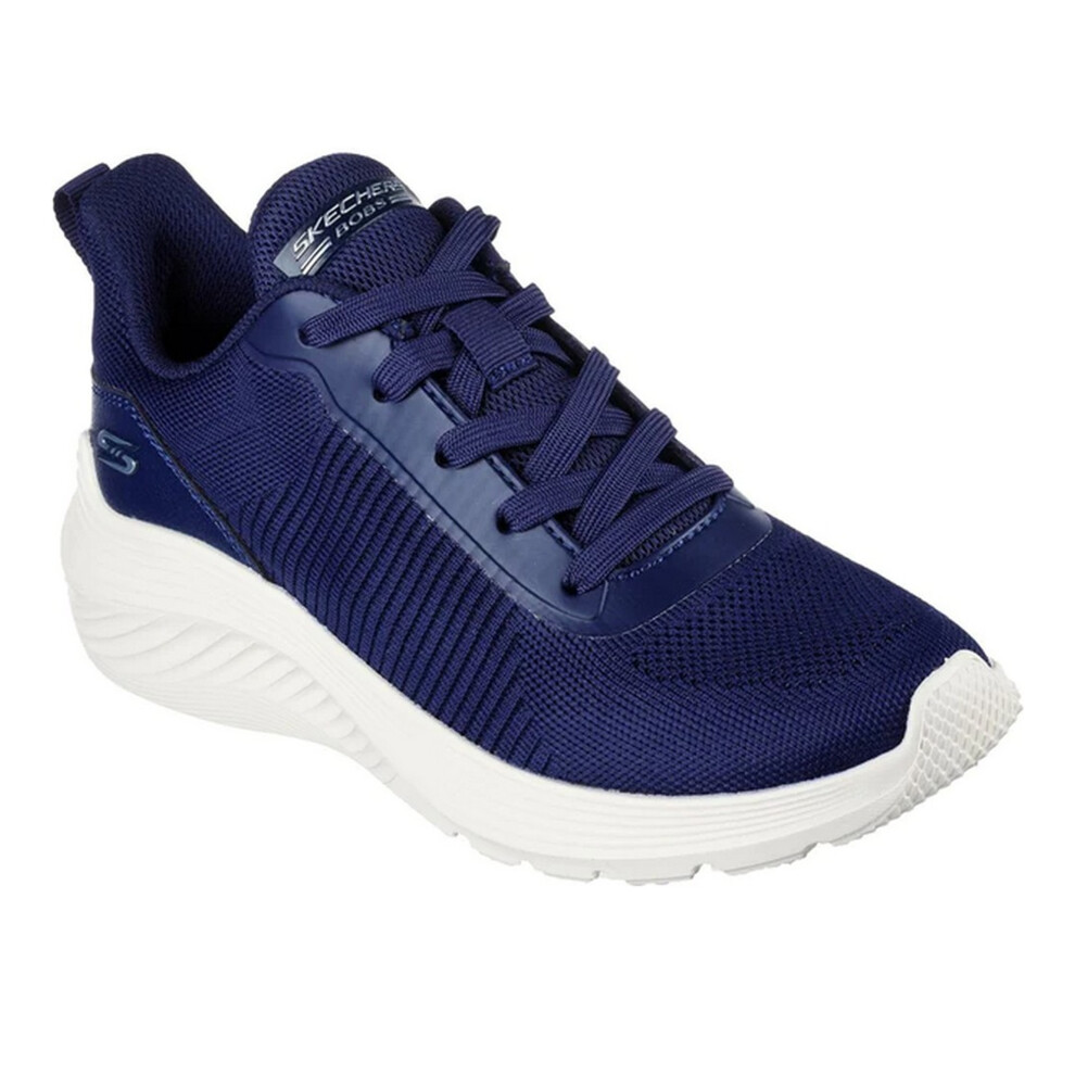Skechers (5 Uk, Navy) Womens/Ladies Bobs Squad Waves Trainers Blue,Multicoloured