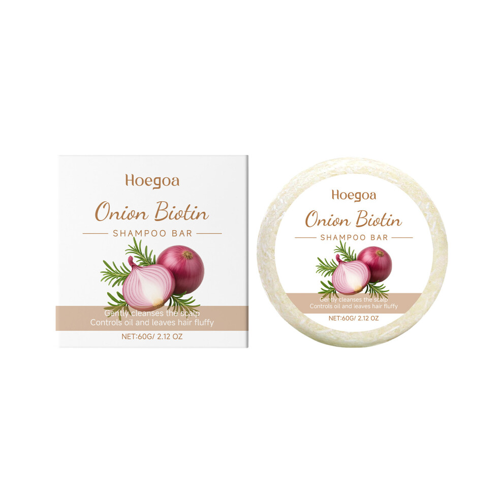 HOEGOA onion shampoo soap, refreshing and moisturizing, daily gentle cleansing, fluffy and smooth hair care