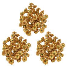 150 roses artificielles en soie, pinces à cheveux pour décoration de mariage (dorées)