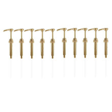 Conjunto de 10 Dispensadores de Xarope para Café, Leite e Chá, Cor Dourada, Compatíveis com Garrafas de Suco de 8ml.