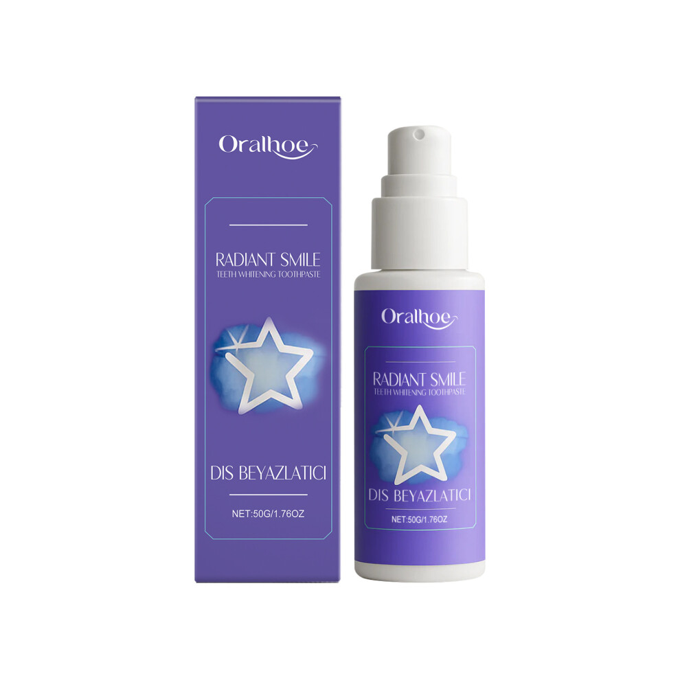Purple/Yellow Oralhoe Toothpaste Daily Cleaning Teeth Stains Tartar Odor Fresh Teeth Care Toothpaste
