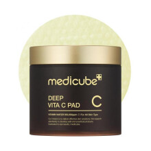 Medicube Deep Vita C Facial Pads  Vitamin C Toner Pads for Uneven Skin Tone  500 000PPM of vitamin water & 3 types of vitamin  Hydrating & Resurfacing