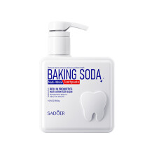 Pump toothpaste SADOER baking soda probiotic cleans teeth and freshens mouth