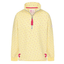 (7-8 Years, Sunshine) Lazy Jacks Girls Printed Quarter Zip Sweatshirt