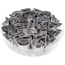 Stainless Steel Alphabet Letter Cookie Cutters Mold Biscuit Number Cutter Set Cake Decorating Mould