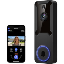 Wireless Video Doorbell Camera with AI Motion Detection, Night Vision, Two-Way Audio, Cloud Storage for Indoor Outdoor Security