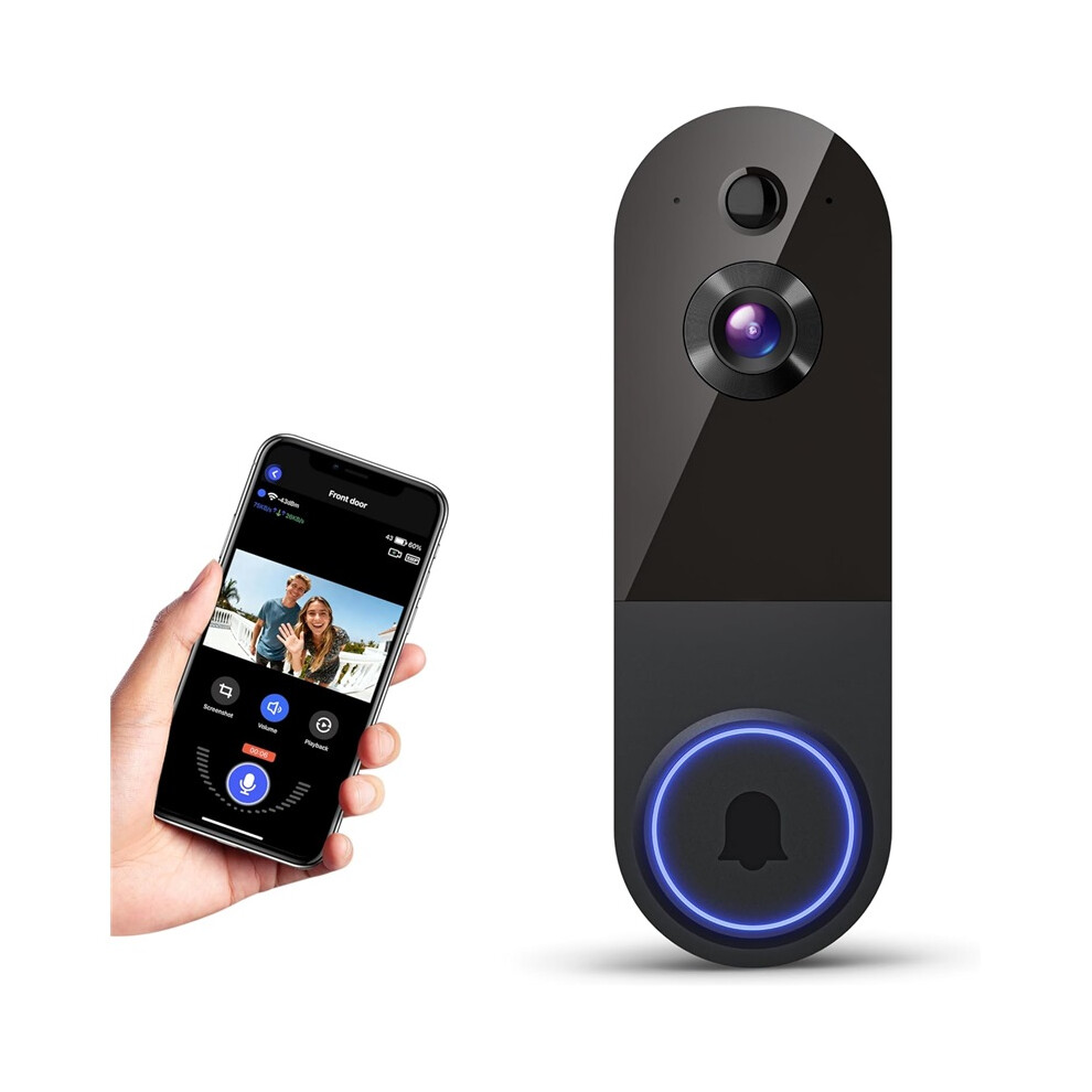 1080P Wireless Wi-Fi Video Doorbell Camera With Night Vision, Two-Way Audio, Ai Motion Detection 4017648544311