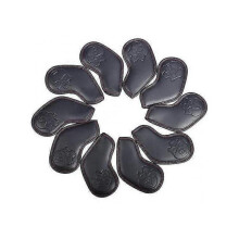 10Pcs Golf Iron Headcover Number Letter Skull Waterproof Faux Leather Golf Club Head Protector Cover Kit Golf Accessories